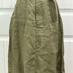 Artisan NY Khaki A-Line Skirt 100% Linen Size 4 Photo 0