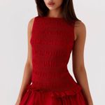 Peppermayo Garden Kisses Shirted Mini Dress - Red Photo 0