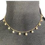 Vintage 1/20 12k Gold Filled Genuine Pearl 15" Choker Necklace Minimalist MCM White Photo 2