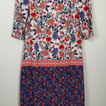 Eliza J  Floral Poppy Floral Elbow Sleeve Shift Dress Womens Size 6 Photo 0