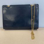 Salvatore Ferragamo Vintage Firenze 4 Navy Leather Clutch Shoulder Bag-Preowned Photo 0
