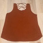 Apt. 9  Boho Brown Tank Top with Beads & Criss Cross Back - Size XL Photo 2