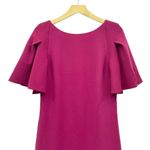 Trina Turk Madame Butterfly Cape Sleeve Shift Dress in Berry Pink size 2 Photo 4