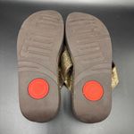 FitFlop  Womens Lulu Glitter Toe Post‎ Strap Leather Sandals Flip Gold Size 10 Photo 6