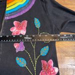 Vintage Rising International Rainbow Zip Hoodie Long Black Size M Photo 3