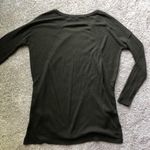 olive green long sleeve shirt dress, size women’s small. Photo 2