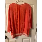 Hannah S Hannah Boho Hippie blouse cream crochet trim orange size Medium Photo 1