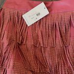 NWT Pink Fringe Faux Leather Skirt Photo 5