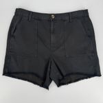 Aerie NEW Adventure Short Large Black Utility Raw Hem Elastic Waist Casual Comfy Photo 1