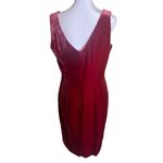 Spiegel Vintage Burgundy Silk Blend Velvet Sheath Dress Size 10 Red Photo 3
