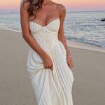 House Of CB  M D-DD 'Amorata' Ivory Pleated Maxi Dress NWOT Photo 0