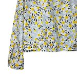 Cynthia Rowley  Linen Jacket S‎ Daisy Print Powder Blue Lightweight Pockets $198 Photo 6
