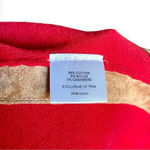 NWOT Tyler Boe Cotton Cashmere Blend Fringe Poncho Red Size undefined Photo 3