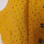 a.n.a  Size XXL Mustard Yellow Cropped Eyelet Short Sleeve Top Tie Summer Photo 6