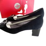 Adrienne Vittadini black suede pumps block heel shoes size 9.5 party court shoes Photo 0