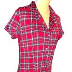 Tartan red plaid stretchy top Red Size M Photo 2