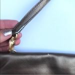 ILI Genuine Leather Golden Fold Over Clutch Photo 5