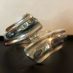 TAXCO Sterling Silver 925 and Abalone Shell Inlay Hinged Cuff Bracelet Photo 9