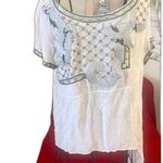 Yoana Baraschi  Asymetrical Top with Beading and Embroidery Size Medium​​ Photo 0