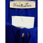 Vine & Love  Boutique Royal Blue Short Sleeve Babydoll Top Blouse Size Large NWT Photo 4