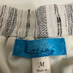 Buttons  cotton/linen embroidered shorts with mini leg tassels. (M) Photo 3