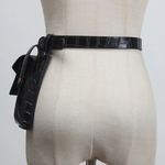 Women PU Leather Waist belt with 2 bags Fanny Pack Luxury‎ Women Belt Bag new Black Photo 1