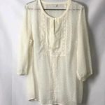 Daniel Rainn WO SZ 1X CREAM SWISS DOT SHEER TOP Photo 1