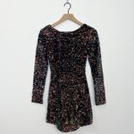 Selfie Leslie Demure Long Sleeve Open Back Dress Sequin Multi size Small Photo 2