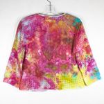 Willi Smith Eyelet Wonder  Small Cardigan Jacket‎ Handmade Tie Dye Open Lined 523 Photo 1