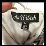 As You Wish As U Wish Chevron Zigzag Open Back Dress 3/4 Sleeve Size Medium ECU Photo 2