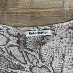 Reformation  Jaz Python Snake Print Wrap Midi Dress Gray Size L Photo 4