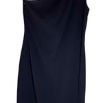 Ralph Lauren Lauren Black One Shoulder Midi Dress Size 4 Formal Evening Photo 0