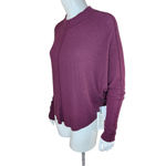 Treasure & Bond Women's Medium Burgundy Stem Drop Shoulder Long Sleeve Sweater Photo 4