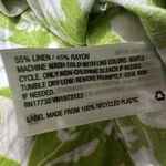 Ava & Viv Lime Green White Floral Linen Blend Rayon Blouse Photo 12