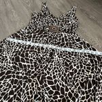 Enfocus Studio En Focus Studio Dress Size 8 Cow Print Sleeveless Fit And Flare Brown White Photo 9