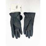 UGG Women's Leather Pom Glove in Black Size Medium NEW Photo 1