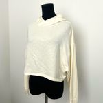 Fabletics Ivory Cream Crop Hoodie in XXS Photo 1