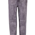 Free People Gray Button Fly Skinny Raw Hem Ankle Jeans Size 24 Photo 0