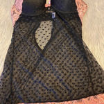 Black Lace Heart Pattern with Pink Lace Accent Lingerie Photo 3