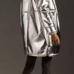 7 For All Mankind Longline Faux Shearling Jacket Metallic Silver Size S Photo 1