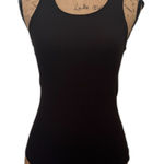 Free People Intimately  Black Ribbed Open‎ Back Cutout Bodysuit Basic Size Small Photo 0