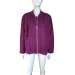 Chico's Chico’s Purple Faux Suede Zip Up Jacket Photo 1