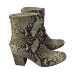 Free People  Cecile Snake Leather Block Heel Boho Western Womens 37 US 6.5-7 Photo 1