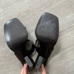 Gucci Vintage 90s Double Strap Brown Leather Block Heel Mule Sandals Photo 5