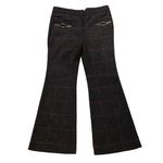 Coach  Women's 32 Horsebit Pocket Flare Trouser Pants Dark Plaid Wool Tweed‎ Photo 0