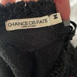 Chance or Fate Black Sherpa Christmas HO HO Sequin Holiday Sweater Pullover M Photo 2