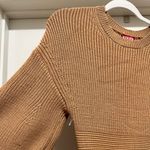 STAUD  Marylebone Sweater Dress in Camel Photo 7