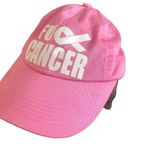 Port Authority Cancer Pink  Adjustable Hat White Sparkle Words Cotton OS Photo 1