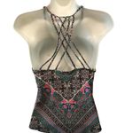 Laundry by Shelli Segal Women's Bohemian Chic Strappy High Neck Tankini Sz. S Photo 2