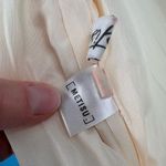 Metisu‎ Women's Bell Sleeve Boat Neck Lined Satin Sheath Dress Cream Size Medium Photo 6